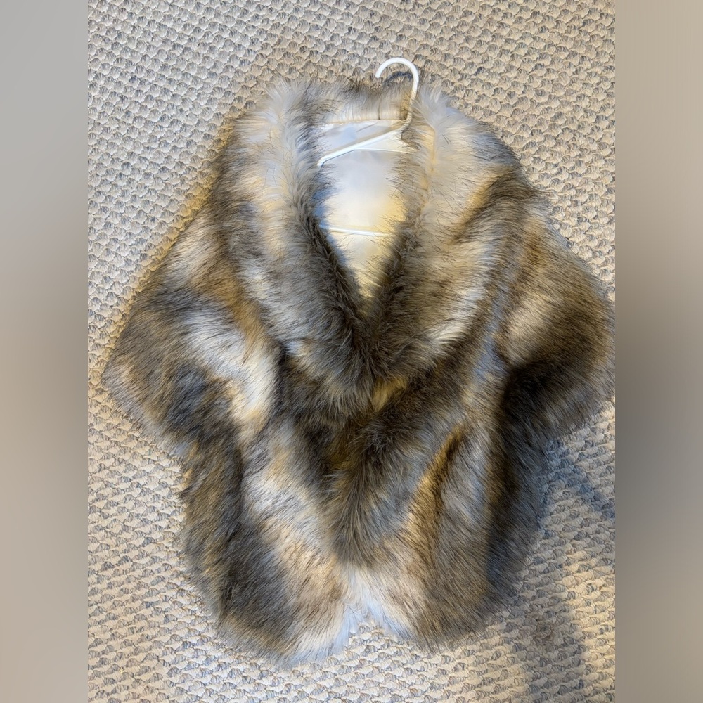 Faux fur shawl